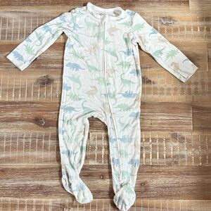 Little Me Dinosaur Bamboo 2 way zipper Footie pajama sleeper